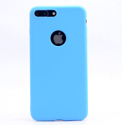 Apple iPhone 8 Kılıf Zore Premier Silikon Kapak Mavi