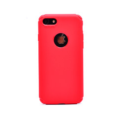 Apple iPhone 8 Kılıf Zore Stop Silikon Kırmızı