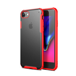 Apple iPhone 8 Kılıf Zore Volks Kapak Kırmızı