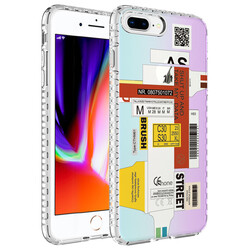 Apple iPhone 8 Plus Case Airbag Edge Colorful Patterned Silicone Zore Elegans Cover NO2