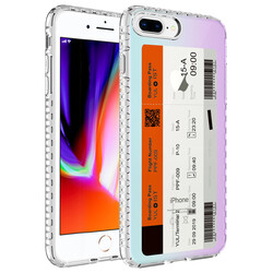 Apple iPhone 8 Plus Case Airbag Edge Colorful Patterned Silicone Zore Elegans Cover NO1