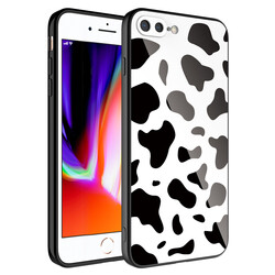 Apple iPhone 8 Plus Case Camera Protected Patterned Hard Silicone Zore Epoksi Cover NO7
