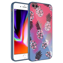 Apple iPhone 8 Plus Case Camera Protected Patterned Hard Silicone Zore Epoksi Cover NO3
