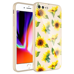 Apple iPhone 8 Plus Case Camera Protected Patterned Hard Silicone Zore Epoksi Cover NO2