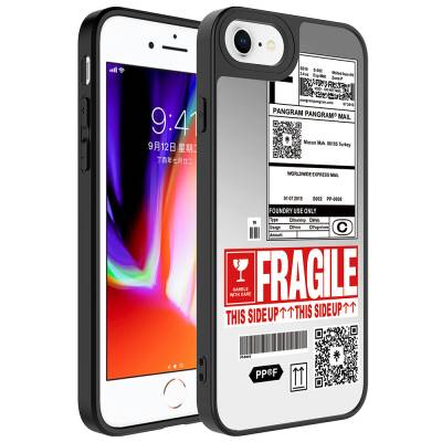 Apple iPhone 8 Plus Case Mirror Patterned Camera Protected Glossy Zore Mirror Cover Fragile