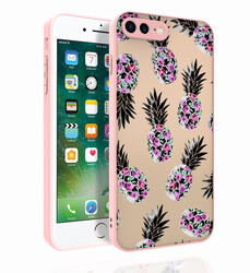 Apple iPhone 8 Plus Case Patterned Camera Protected Glossy Zore Nora Cover NO1