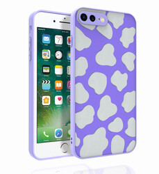 Apple iPhone 8 Plus Case Patterned Camera Protected Glossy Zore Nora Cover NO6