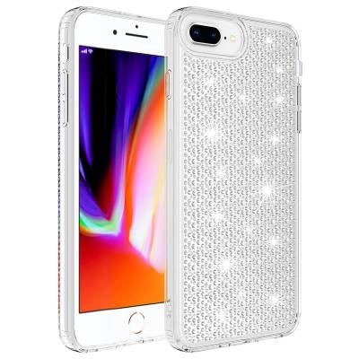 Apple iPhone 8 Plus Case With Airbag Shiny Design Zore Snow Cover Colorless