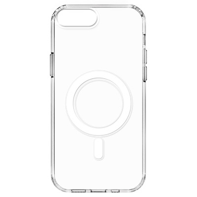Apple iPhone 8 Plus Case with Magsafe Charging Transparent Hard PC Zore Embos Cover Colorless