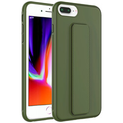 Apple iPhone 8 Plus Case Zore Qstand Cover Dark Green