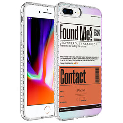 Apple iPhone 8 Plus Kılıf Airbag Kenarlı Renkli Desenli Silikon Zore Elegans Kapak NO6