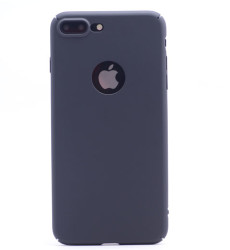 Apple iPhone 8 Plus Kılıf Zore 3A Rubber Kapak Siyah