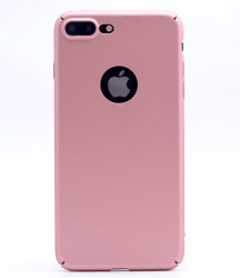 Apple iPhone 8 Plus Kılıf Zore 3A Rubber Kapak Rose Gold