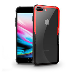 Apple iPhone 8 Plus Kılıf Zore Craft Arka Kapak Siyah-Kırmızı