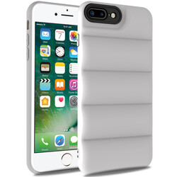 Apple iPhone 8 Plus Kılıf Zore Kasis Kapak Beyaz