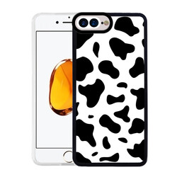 Apple iPhone 8 Plus Kılıf Zore M-Fit Desenli Kapak Cow No1