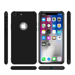 Apple iPhone 8 Plus Kılıf Zore Neva Silikon Siyah