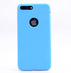 Apple iPhone 8 Plus Kılıf Zore Premier Silikon Kapak Mavi