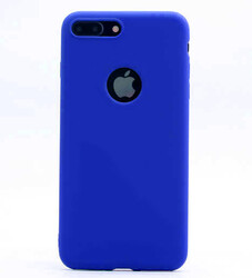 Apple iPhone 8 Plus Kılıf Zore Premier Silikon Kapak Saks Mavi