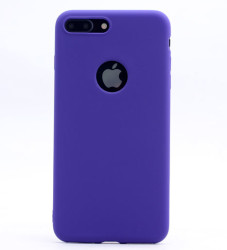 Apple iPhone 8 Plus Kılıf Zore Premier Silikon Kapak Mor