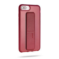 Apple iPhone 8 Plus Kılıf Roar Aura Kick-Stand Kapak Kırmızı