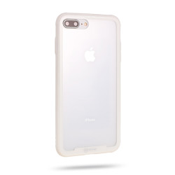 Apple iPhone 8 Plus Kılıf Roar Glassoul Airframe Kapak Beyaz