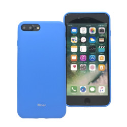 Apple iPhone 8 Plus Kılıf Roar Jelly Kapak Mavi Açık