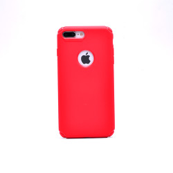 Apple iPhone 8 Plus Kılıf Zore Stop Silikon Kırmızı