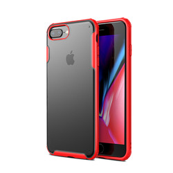 Apple iPhone 8 Plus Kılıf Zore Volks Kapak Kırmızı
