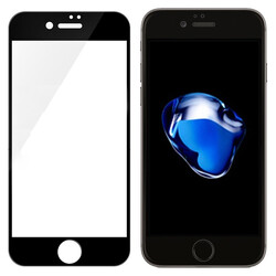 Apple iPhone 8 Plus Zore 3D Muzy Temperli Cam Ekran Koruyucu Siyah