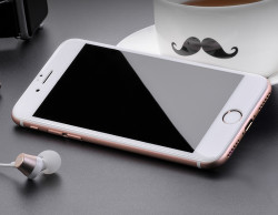 Apple iPhone 8 Zore 3D Latte Cam Ekran Koruyucu Beyaz