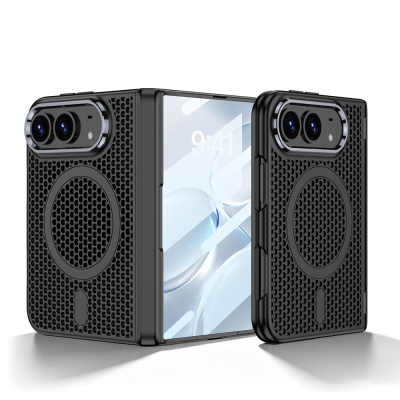 Apple iPhone Duo Case M-safe Charging Enabled Zore Kipta KPT-15 Hard PC Cover Black