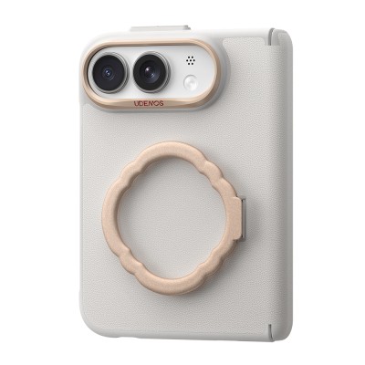 Apple iPhone Duo Case with Stand, Udemos Grace Series Cover Cream