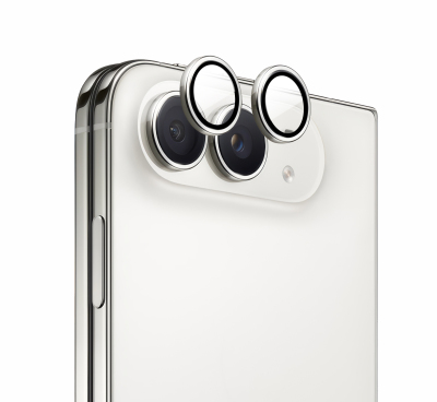 Apple iPhone Duo Mohseven Sapphire One by One Alüminyum Safir Kamera Lens Koruyucu Gümüş