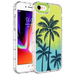 Apple iPhone SE 2020 Case Camera Protected Colorful Patterned Hard Silicone Zore Korn Cover NO8