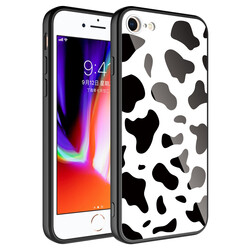 Apple iPhone SE 2020 Case Camera Protected Patterned Hard Silicone Zore Epoksi Cover NO7