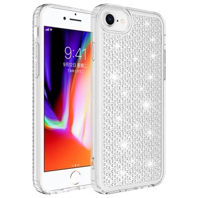 Apple iPhone SE 2020 Case With Airbag Shiny Design Zore Snow Cover Colorless