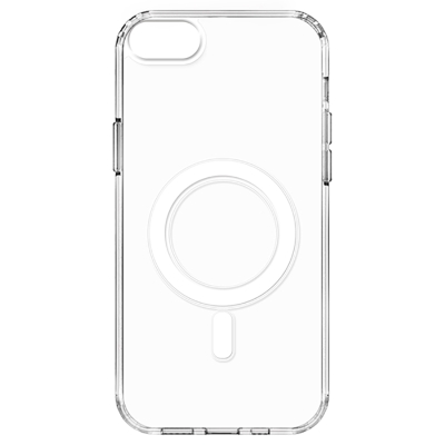 Apple iPhone SE 2020 Case with Magsafe Charging Transparent Hard PC Zore Embos Cover Colorless