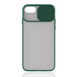 Apple iPhone SE 2020 Case Zore Lensi Cover Dark Green