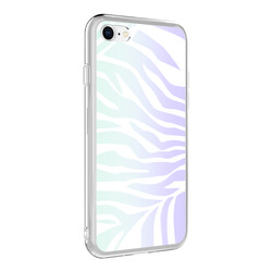 Apple iPhone SE 2020 Case Zore M-Blue Patterned Cover Zebra No1