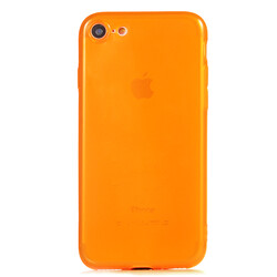 Apple iPhone 8 Case Zore Mun Silicon Orange