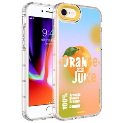 Apple iPhone SE 2022 Case Camera Protected Colorful Patterned Hard Silicone Zore Korn Cover NO3