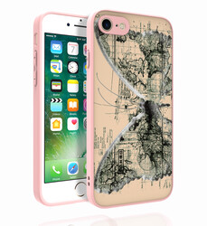 Apple iPhone SE 2022 Case Patterned Camera Protected Glossy Zore Nora Cover NO4