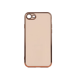 Apple iPhone SE 2022 Case Zore Bark Cover Rose Gold