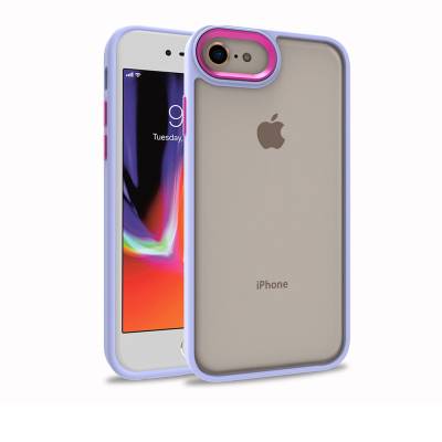 Apple iPhone SE 2022 Case Zore Flora Cover Lila
