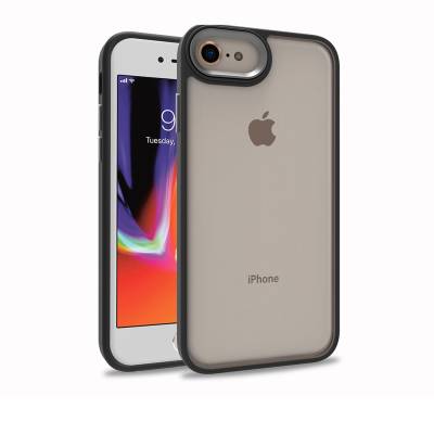 Apple iPhone SE 2022 Case Zore Flora Cover Black