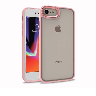 Apple iPhone SE 2022 Case Zore Flora Cover Rose Gold