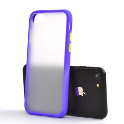 Apple iPhone SE 2022 Case Zore Fri Silicon Purple