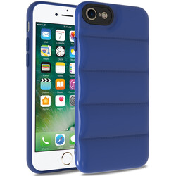 Apple iPhone SE 2022 Case Zore Kasis Cover Saks Blue