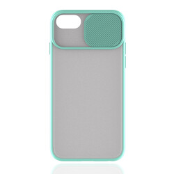 Apple iPhone SE 2022 Case Zore Lensi Cover Turquoise